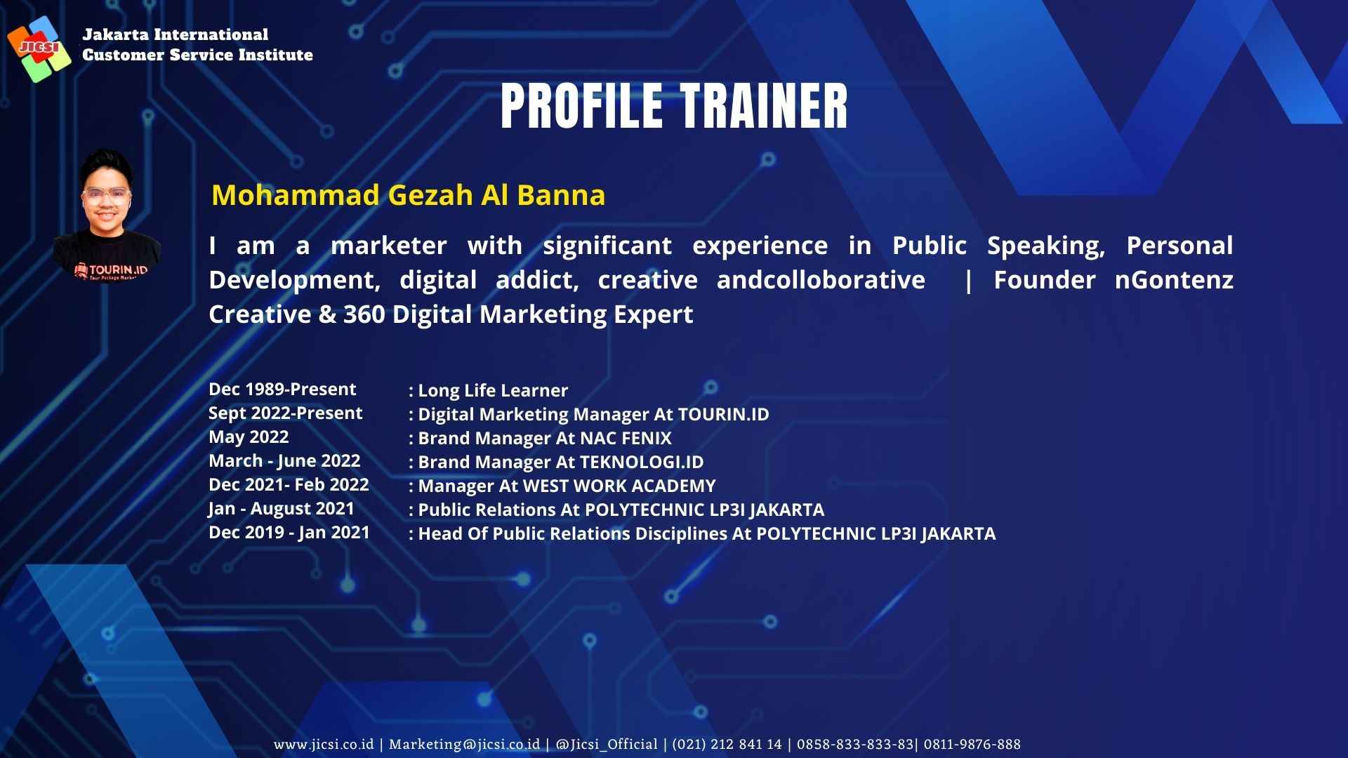 PROFILE TRAINER PAK GEZAH