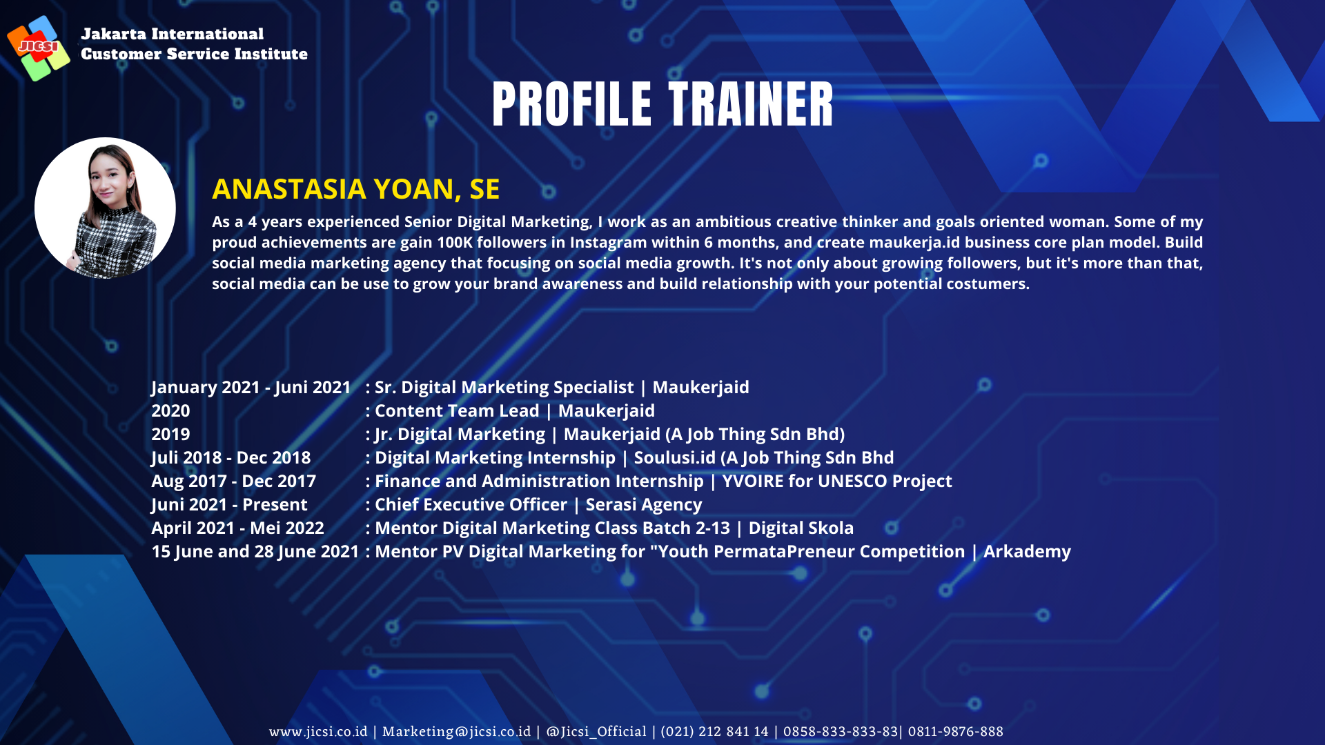 PROFILE TRAINER IBU YOAN