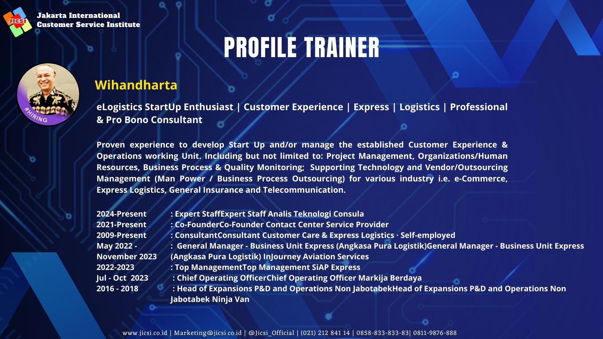 PROFILE TRAINER PAK WIHANN